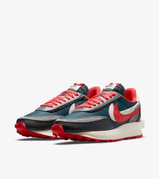 Sacai x Undercover x LDWaffle Midnight Spruce University Red