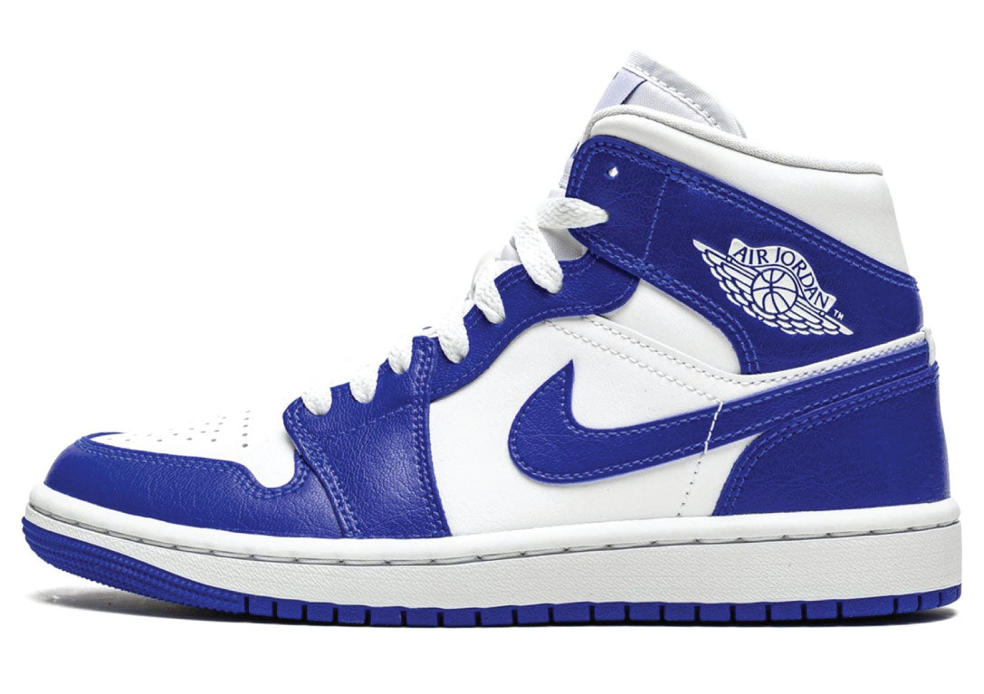 Wmns Air Jordan 1 Mid Kentucky Blue | SneakerrHub