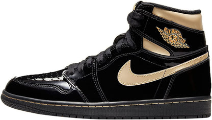 Air Jordan 1 High OG Patent Black Gold | SneakerrHub