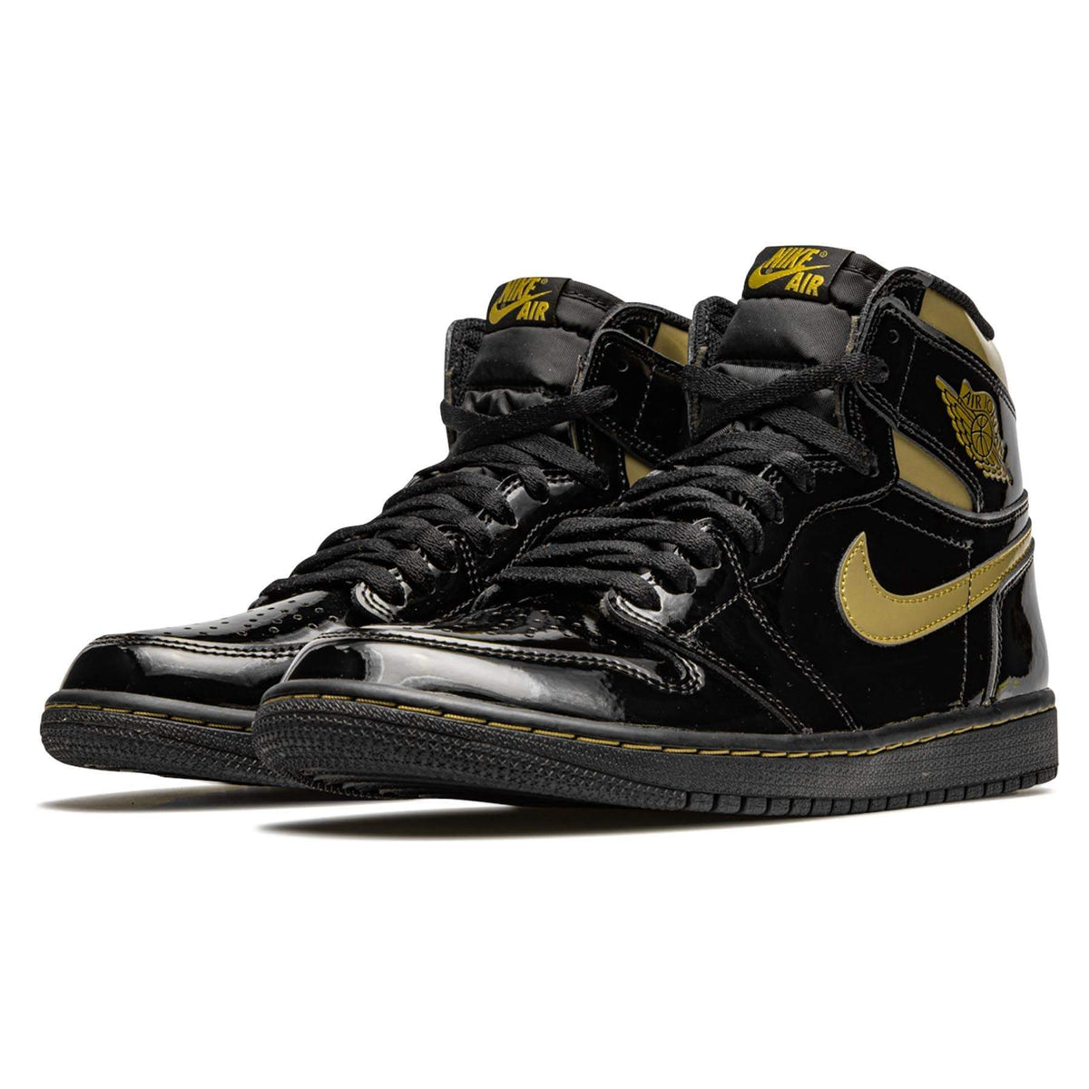 Air Jordan 1 High OG Patent Black Gold - Image 2 | SneakerrHub