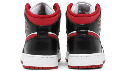 Air Jordan 1 Mid Black White GYM Red GS - Image 3 | SneakerrHub